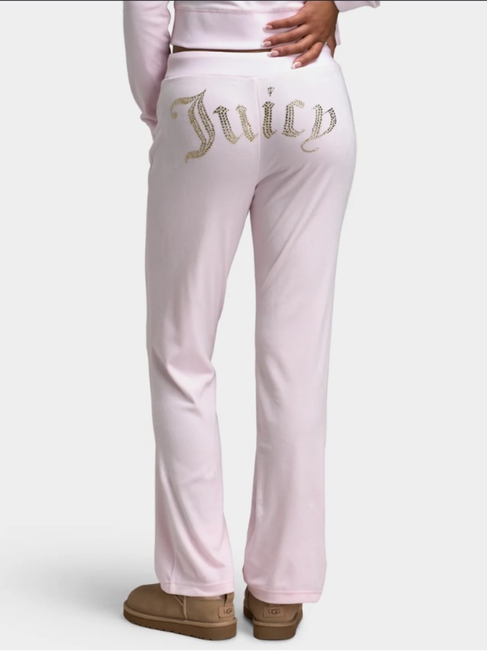 y2k Juicy Couture Light Pink Track Pants + quarter zip top